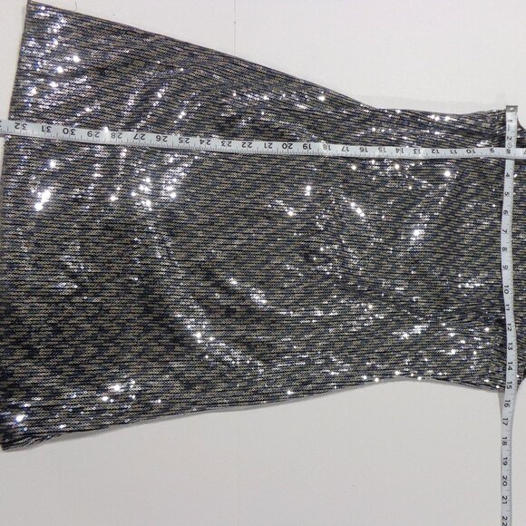 WHBM All Over Sequin Mini Dress Silver Gray Party Cocktail Stretch Size XXS - Picture 4 of 7
